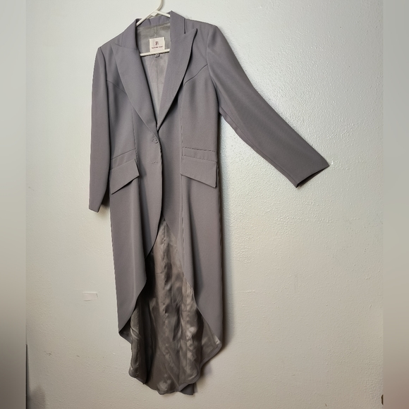 Elegant Gray Women's Blazer Coat Size 4 Vintage Y2K - Picture 2 of 16